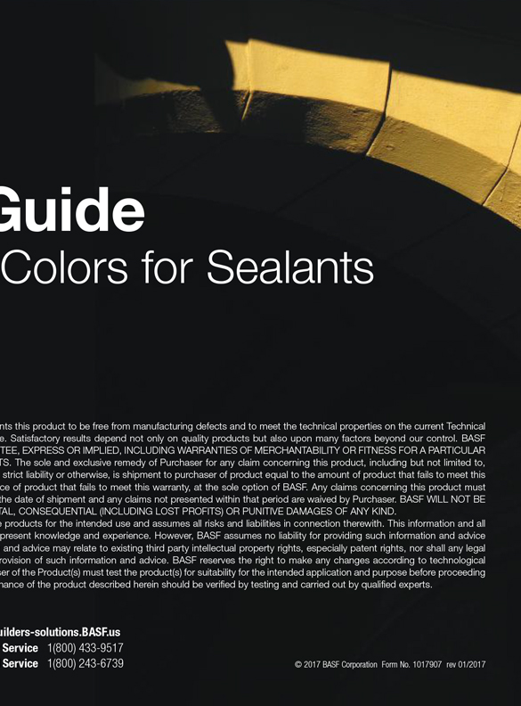 BASF Sealants Color Card